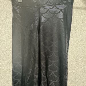 Blackmilk Pants Womens Mermaid Foil Print Leggings Black Metallic XXS